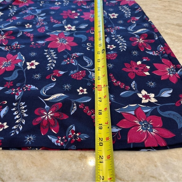 NEW Margaret M | Deandra‎ A Line Skirt | Blue Pink Tropical Floral | Size Small - Picture 3 of 7